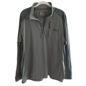 Drake 1/4 Zip Pullover, Green, Size Large